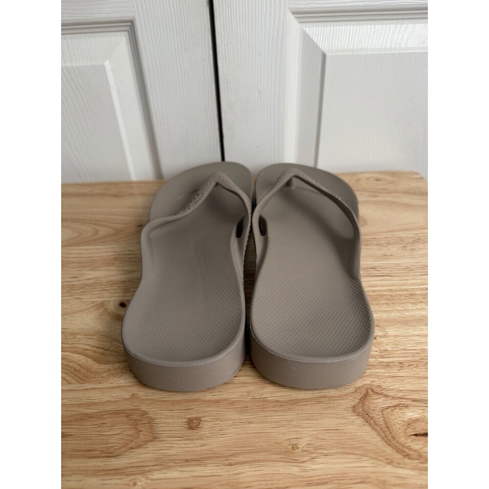 ARCHIES Taupe Arch Support Flip Flops Unisex Men 10 Women's 11 - Picture 3 of 7